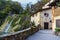 Ancient watermill wheel, Molinetto della Croda in Lierza valley. Refrontolo. Italy