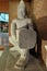 Ancient white statue, decorative sculpture from ancient Asian temple