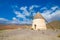 Ancient wind mill on the hill of Genoveses Beach in Gata Cape Almeria