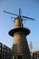 Ancient windmill in the city center of Schiedam in The Netherlands