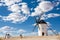 ancient windmills in Campo de Criptana defined in Cervantes\\\' Don Quixote \\\