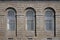 Ancient windows with ornamental grid in downtown Rio de Janeiro