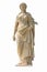 Ancient women statue in white background