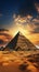Ancient wonder Pyramid of Khafre in Giza, Cairo, Egypt