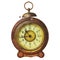 Ancient wooden alarm clock with bell