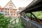 Ancient wooden bridge in Nurnberg, Germany