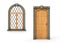 Ancient wooden door and window.