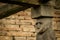 Ancient wooden face pillar, round fort Eketorp