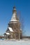 Ancient wooden Sreteno-Mikhailovskaya Church. Krasnaya Lyaga