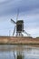 Ancient wooden windmill in famous town of Heusden, Netherlands