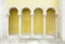 Ancient yellow arches in the Palacio da Pena