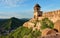 The anciet Great wall of India near Amar Fort in Rajasthan, India.