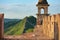 The anciet Great wall of India near Amar Fort in Rajasthan, India.