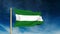 Andalucia flag slider style. Waving in the win