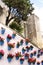 Andalucia Spain traditional whitewashed village flower pot wall display vertical