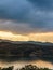 Andalucia at sunset with wind turbines, Spain