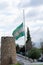 Andalusian flag at half-mast in memory of those killed by the coronavirus pandemic