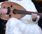 Andalusian Moroccan music. A Moroccan man plays the oud