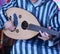 Andalusian Moroccan music. A Moroccan man plays the oud