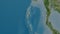 Andaman and Nicobar, India - outlined. Satellite