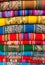 Andean blankets in a market, La Paz, Bolivia.