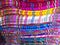 Andean blankets in a market, La Paz, Bolivia.