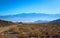 Andean desert landscape beneath a deep blue sky near Uspallata, Mendoza, Argentina