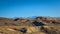 Andean desert landscape beneath a deep blue sky near Uspallata, Mendoza, Argentina