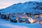 Andermatt village in swiss Alps mountains, Switzerland in winter