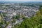 Andernach, Germany - Aerial view of the town of Andernach by the famous Rhine river in summer on a sunny day