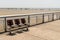 Andernos les Bains longest pier in Europe with wooden steel modern bench in BASSIN D`ARCACHON France