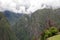 Andes cloudy mountains view from Machu Picchu