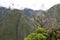 Andes cloudy mountains view from Machu Picchu