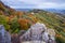 Andesite rocks of Sitno mountain during autumn