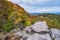 Andesite rocks of Sitno mountain during autumn