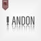 Andon word vector illustration. Lean manufacturing tool icon