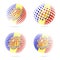 Andorra halftone flag set patriotic vector design.