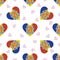 Andorra independence day seamless pattern.