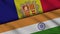 Andorra and India Flags, Breaking News, Political Diplomacy Crisis Concept