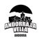 Andorra la Vella black and white logo