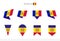 Andorra national flag collection, eight versions of Andorra vector flags