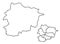 Andorra outline map administrative regions