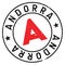 Andorra stamp rubber grunge