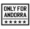 ONLY FOR ANDORRA stamp on white isolated