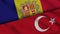 Andorra and Turkey Flags, Breaking News, Political Diplomacy Crisis Concept