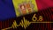 Andorra Wavy Fabric Flag, 6.8 Earthquake, Breaking News, Disaster Concept