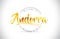 Andorra Welcome To Word Text with Handwritten Font and Golden Te