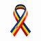 Andorran flag stripe ribbon on white background. Vector illustration.