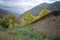 Andorran Pyrenees from a shepherd`s hut