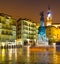 Andre Maria Zuriaren plaza in evening time. Vitoria-Gasteiz